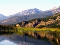Columbia Lake Evening Waterfowl - Canadian Rockies in Background - 2013 09 10 - IMG_0462